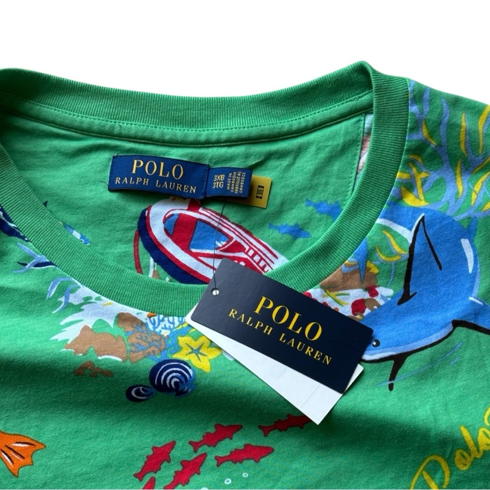Polo Ralph Lauren Polo Bear Jersey T-
Shirt Green | 3XB - Picture 11 of 15